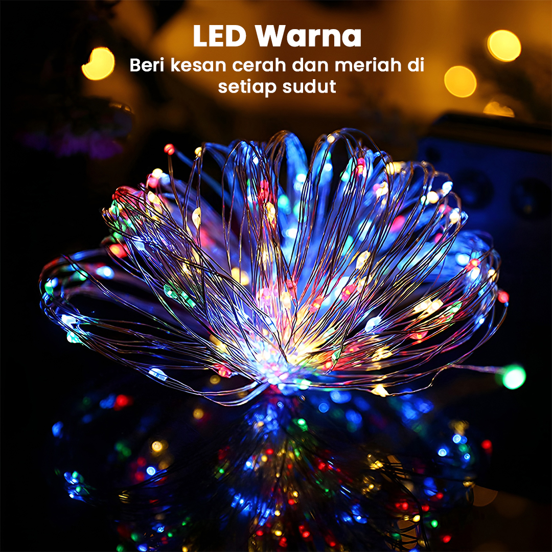 Lampu Hias String Lights Battery Box 50 LED 5M