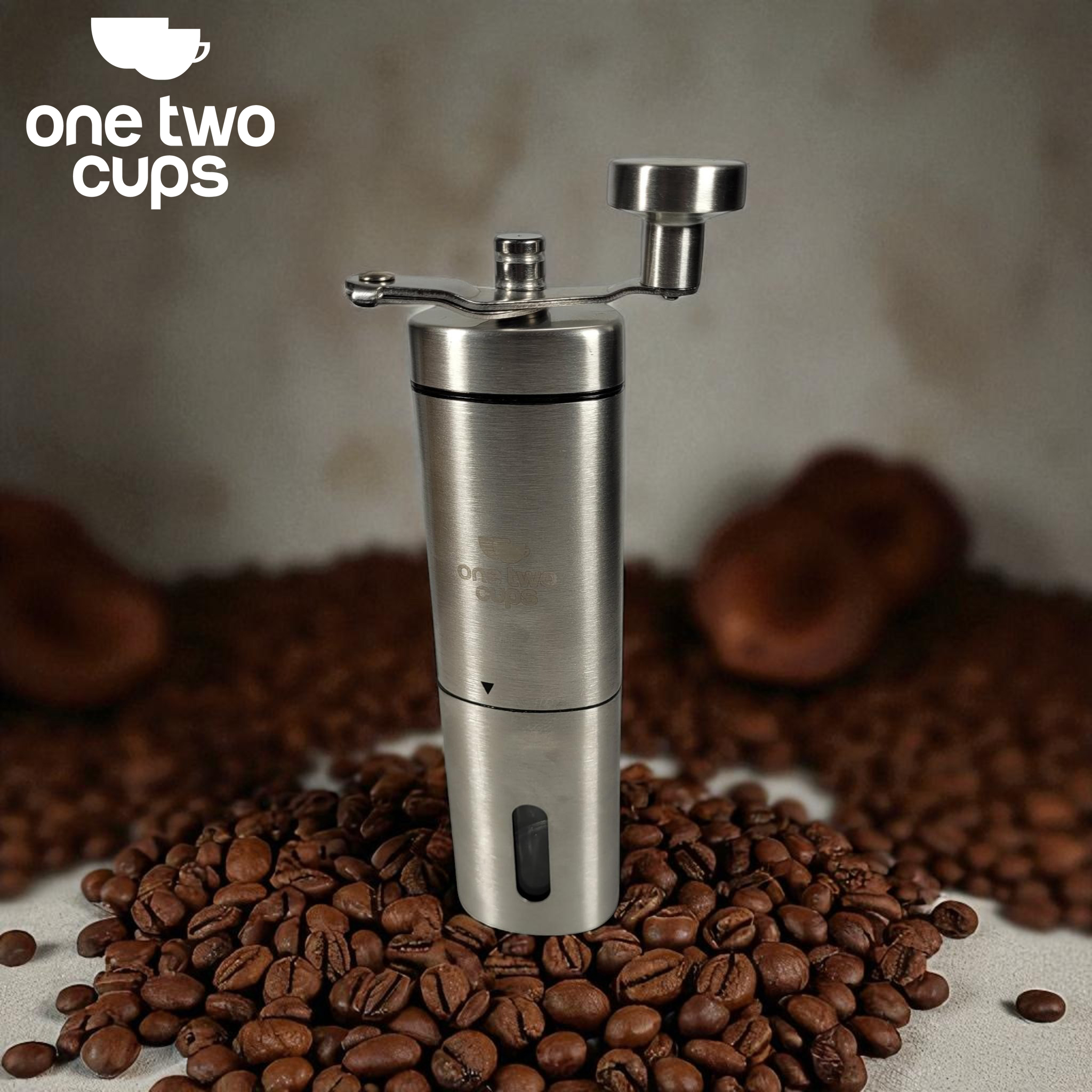 One Two Cups Alat Penggiling Kopi Manual Coffee Grinder Adjustable - EC03