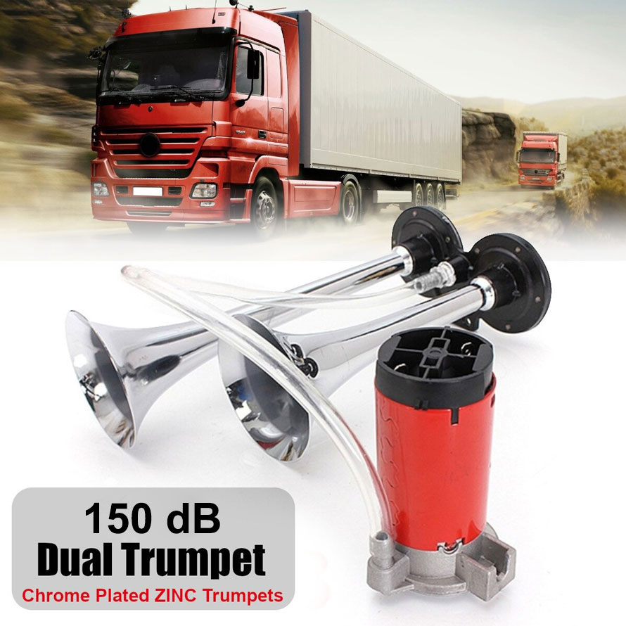 HEYVO Klakson Trompet Mobil Dual Air Horn 150dB 12V - LD201