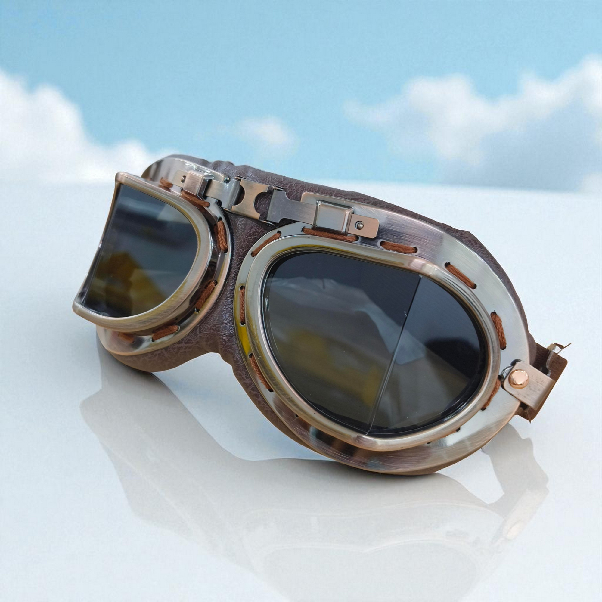 MOORE Kacamata Motor Motorcycle Safety Goggles Foldable Vintage - M10