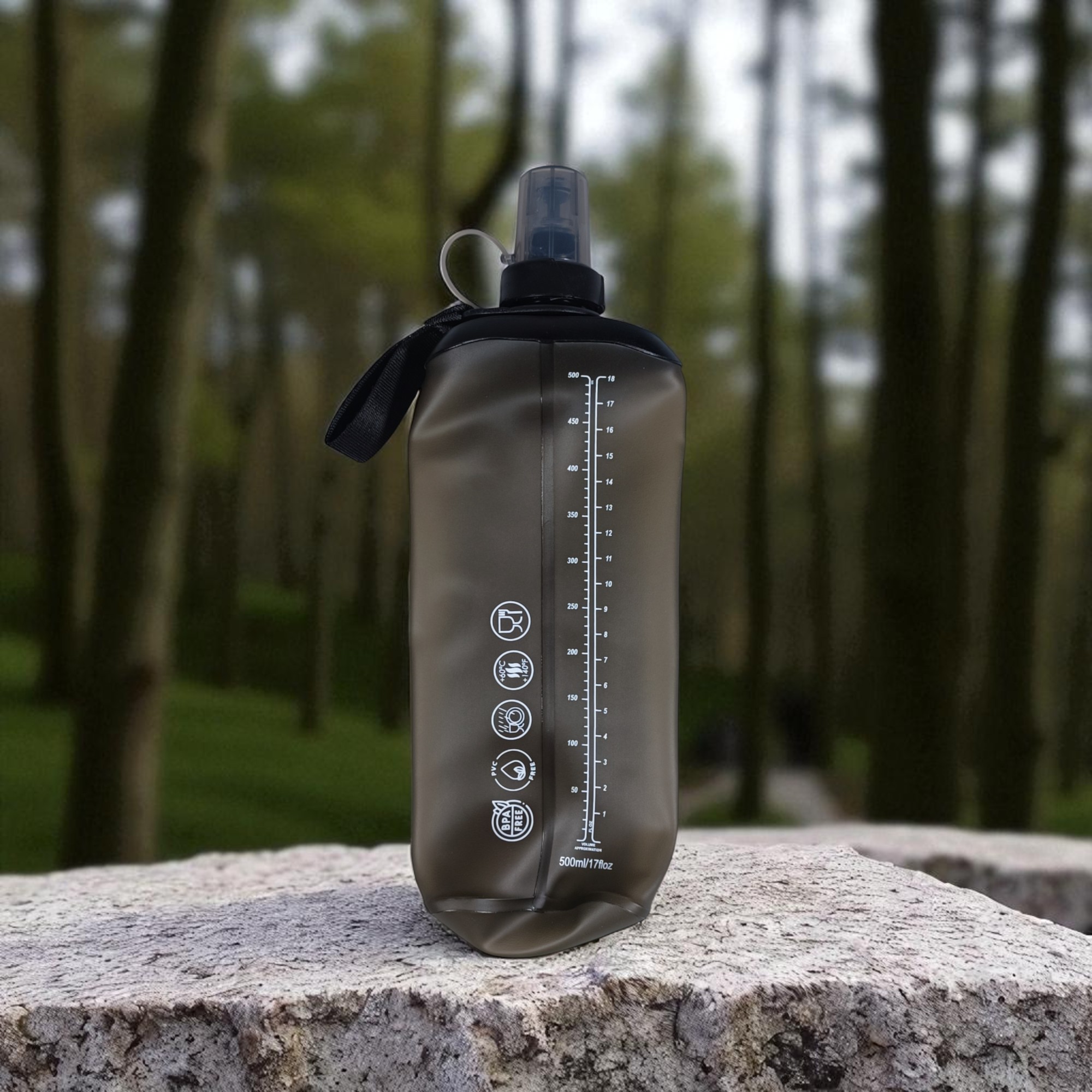 TaffSPORT Botol Minum Soft Flask Foldable Sport Water PVC 500ml - TFG-50
