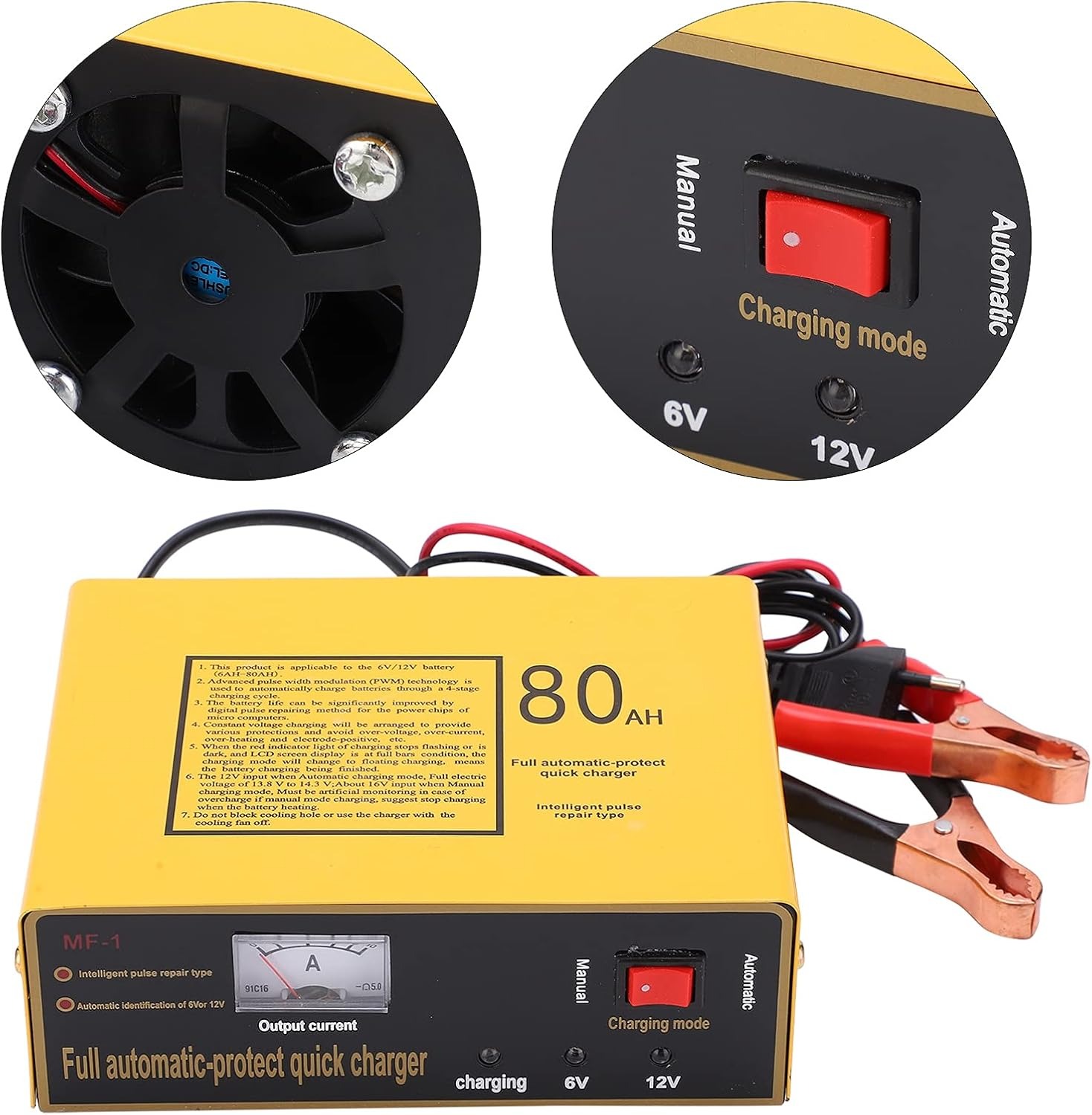 UrbanRoad Charger Aki Mobil Motor Intelligent Battery Charger 6V/12V - MF1