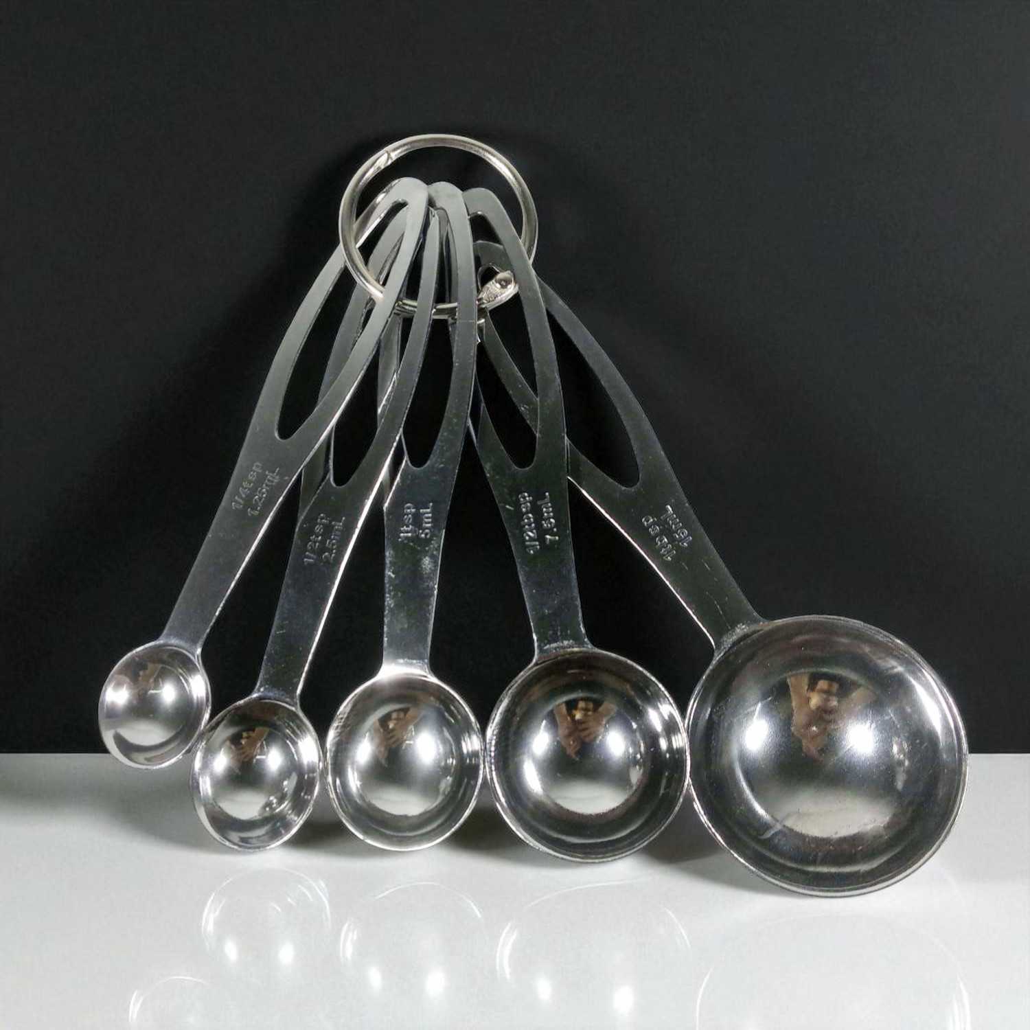 TaffHOME Sendok Takar Set Stainless Steel Measuring Spoon 5 PCS - S300 - Gambar 4