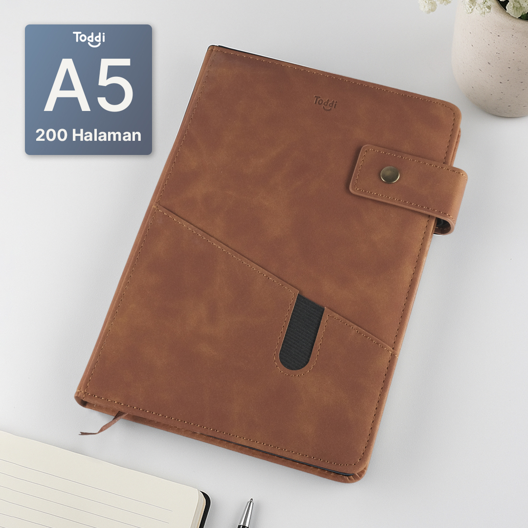 Toddi Buku Jurnal Hardcover Notebook Diary A5 80GSM 200 Halaman Lined - CW-10