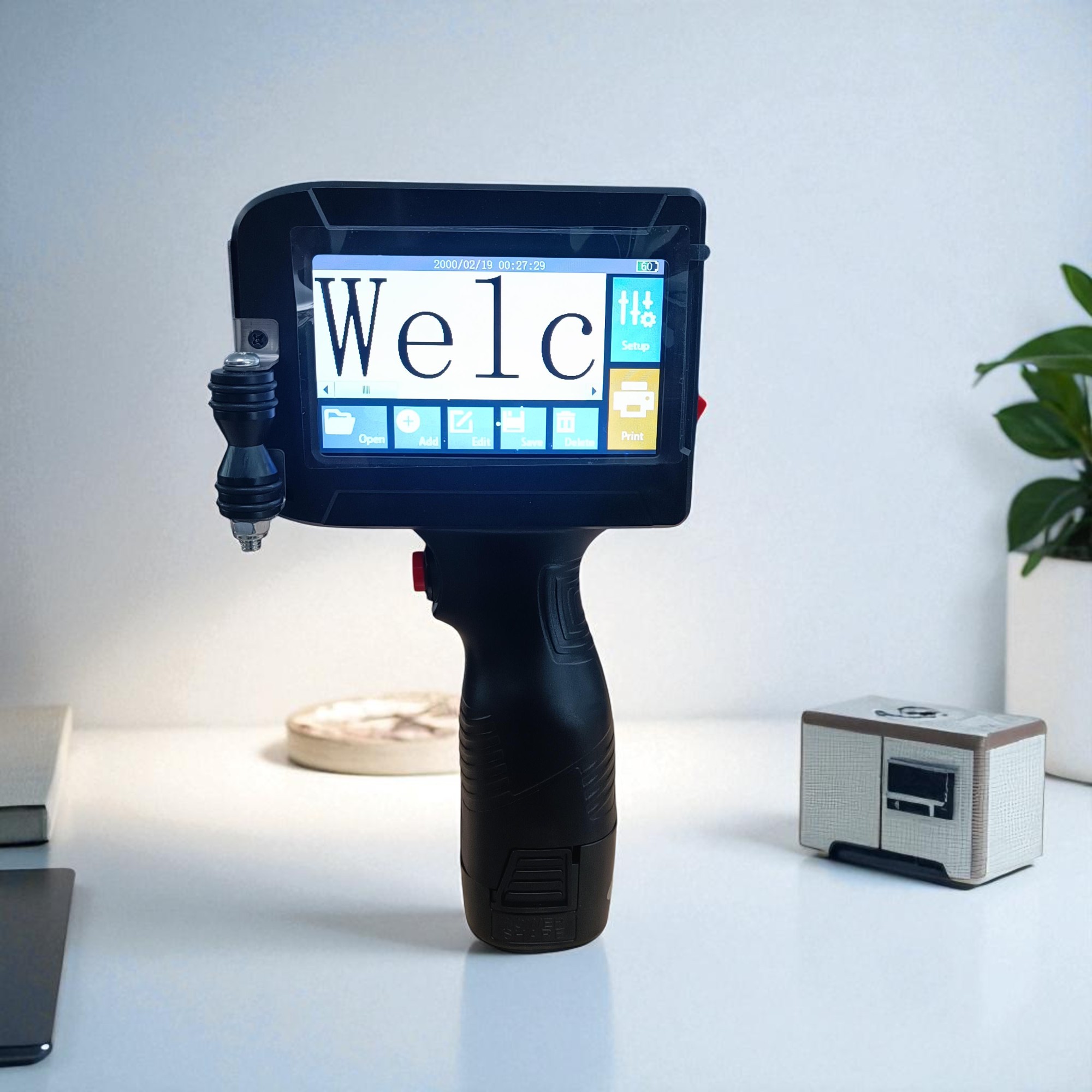 LEOMN Mesin Printer Portable Handheld Intelligent Inkjet Printer - PIG600