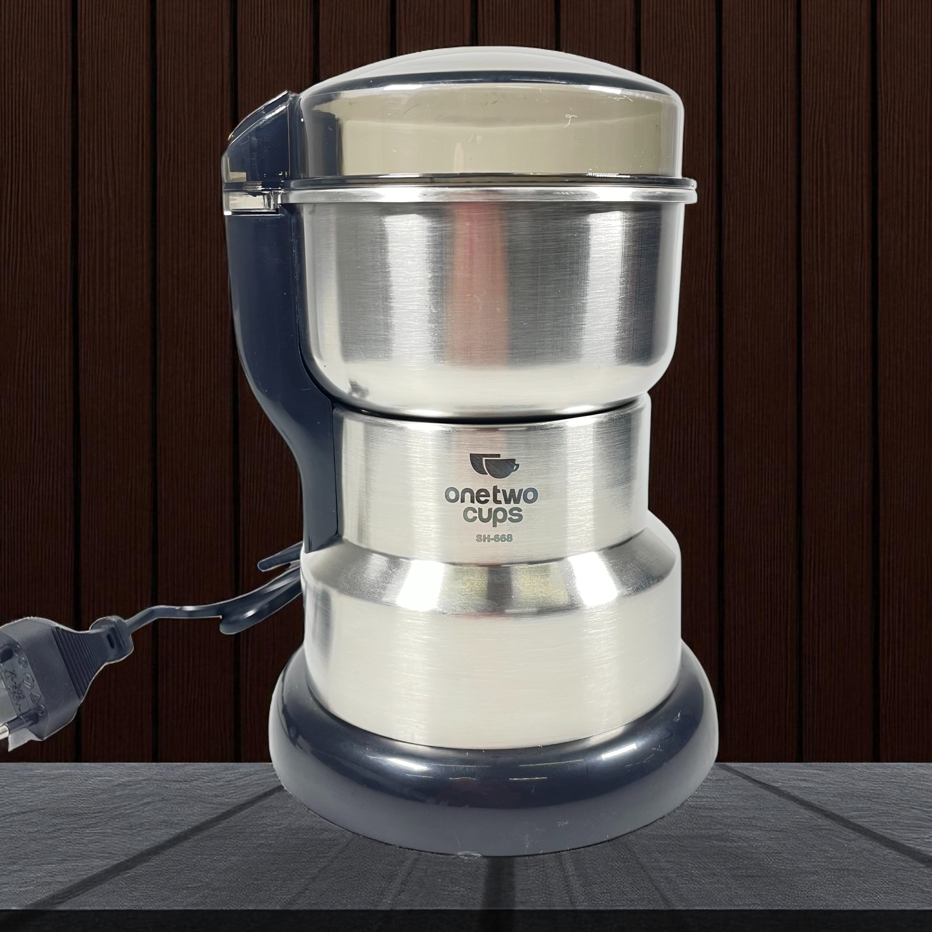 One Two Cups Alat Penggiling Kopi Elektrik Bumbu Coffee Grinder 200W - SH-666