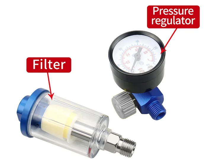 WENXING Spray Gun Air Regulator Gauge In-line Water Filter Adapter - W101