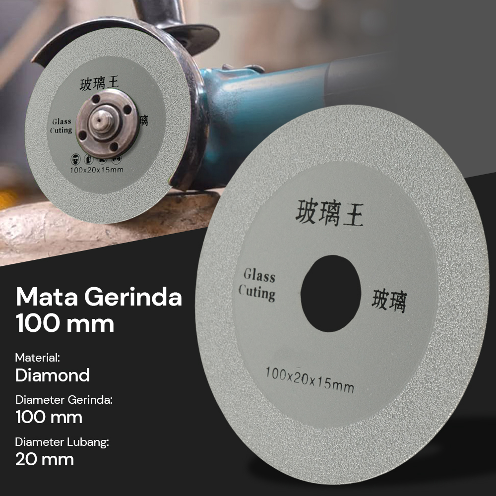 DINGING Mata Gerinda Cakram Diamond Saw Blade Grinding Wheel 100mm - D-10