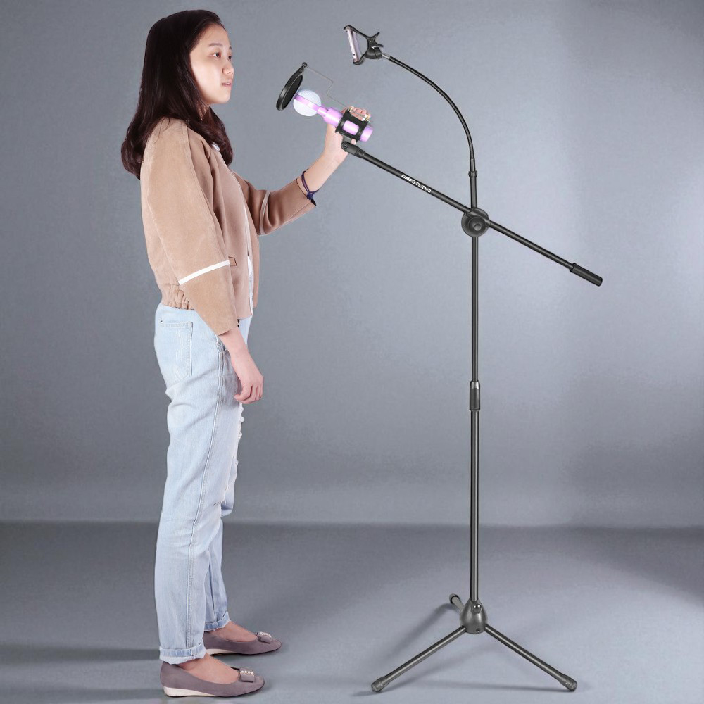 TaffSTUDIO Microphone and Smartphone Stand Holder 360 Degree - MS-70B