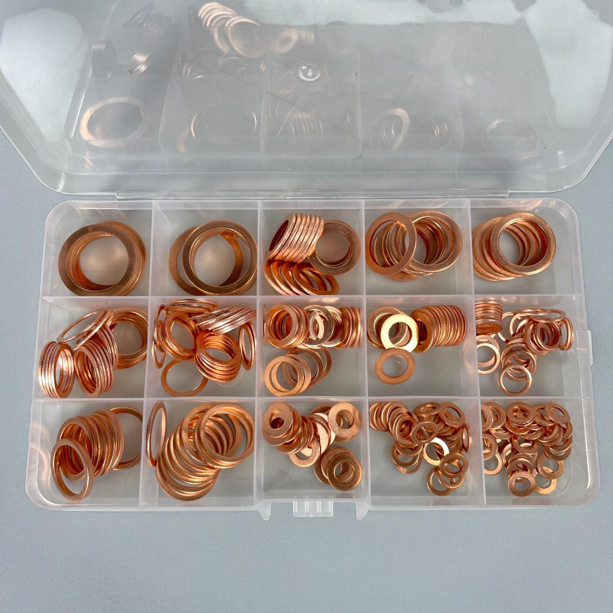 Lissony Ring Baut Gasket Bolt and Nut Flat Ring Tembaga M5-M20 280 PCS - L2280