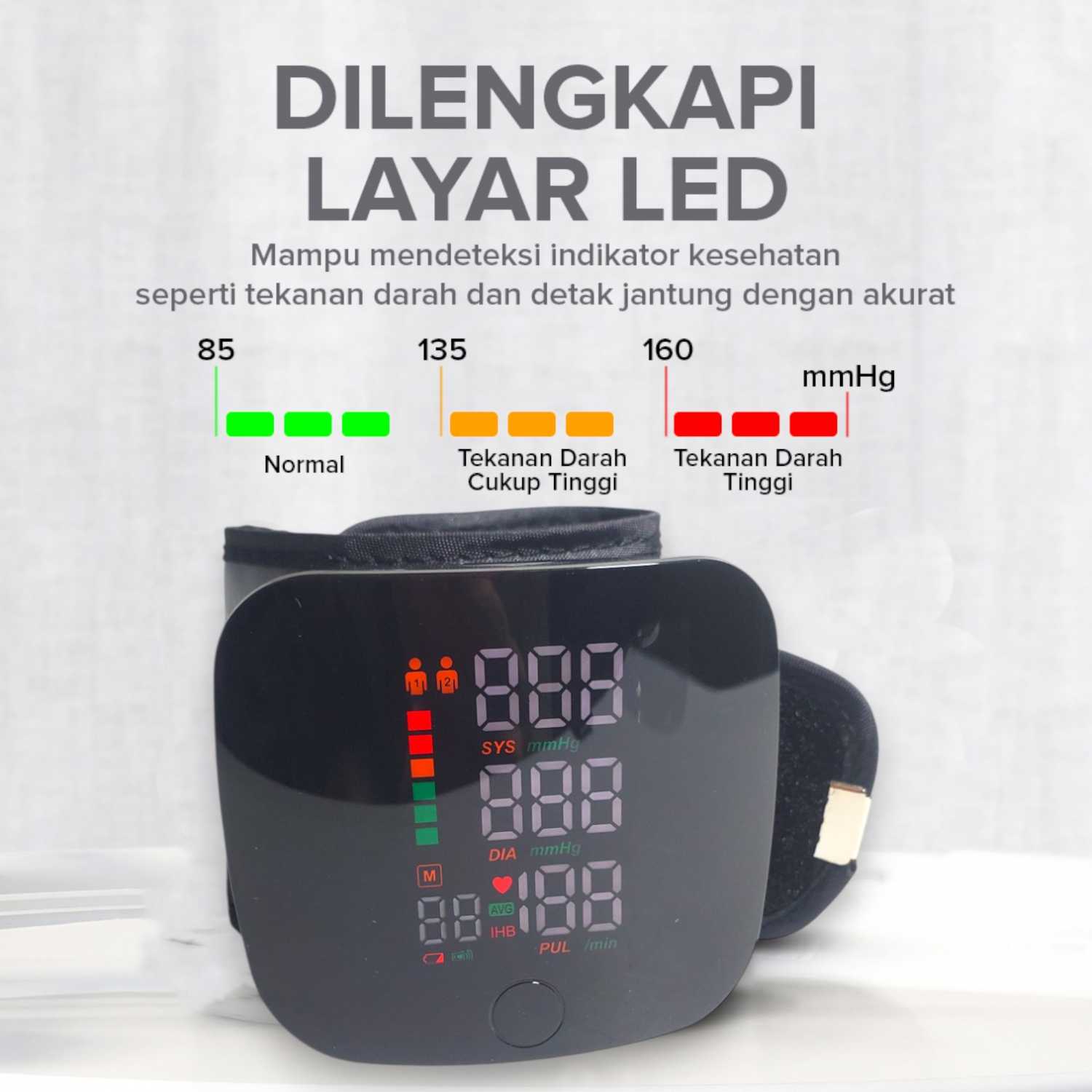 TaffOmicron Tensimeter Digital Pengukur Tekanan Darah Indonesia Voice - A01 - Gambar 3