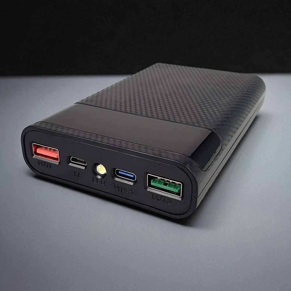 Kebidumei Power Bank DIY Case LCD Display Dual USB Port 4 PCS 18650 - KA4