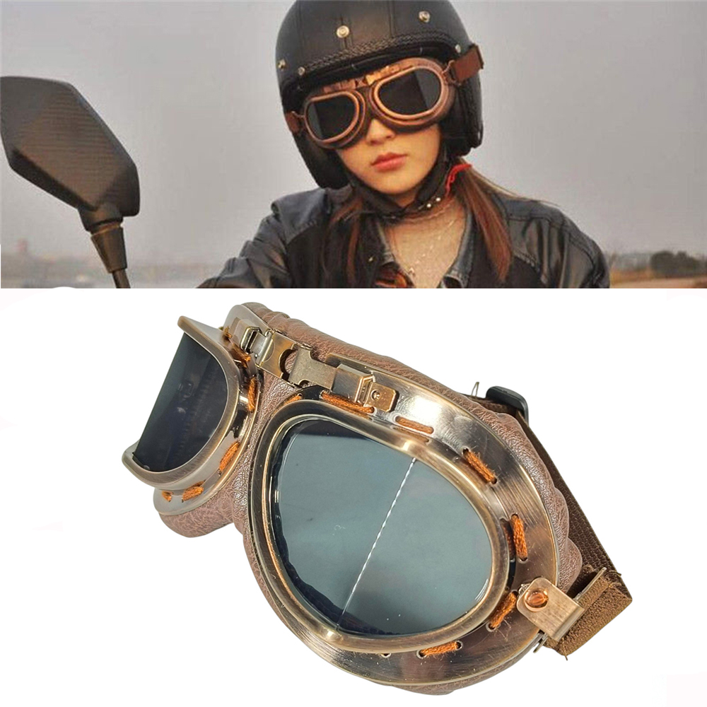 MOORE Kacamata Motor Motorcycle Safety Goggles Foldable Vintage - M10