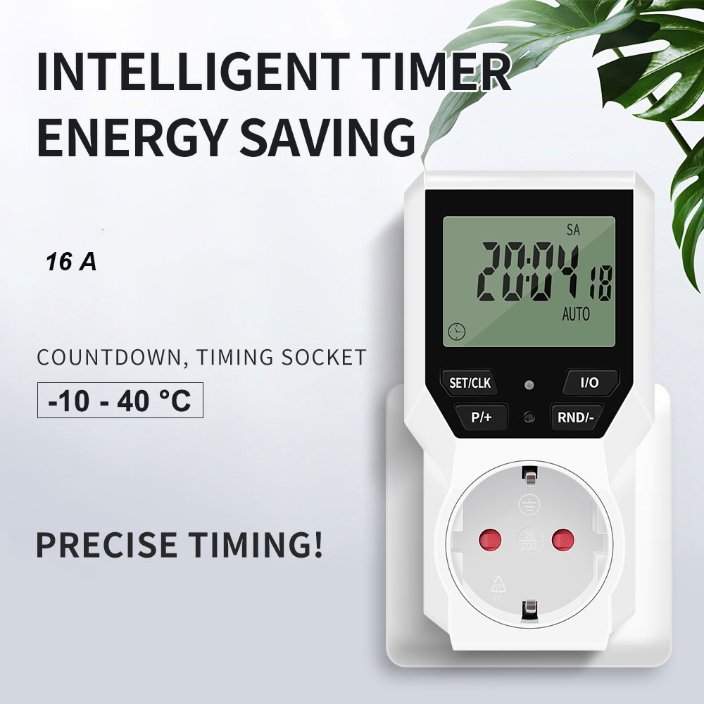 JUANJUAN Stop Kontak Timer Programmable LCD EU Socket 16A 230V - TM07