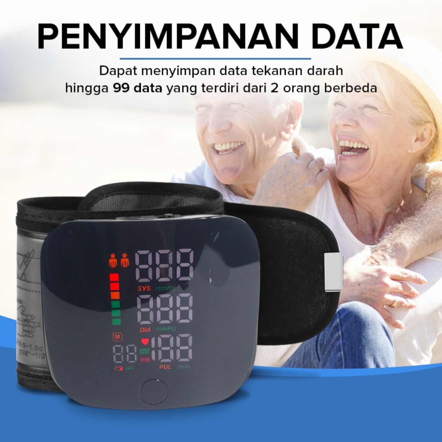 TaffOmicron Tensimeter Digital Pengukur Tekanan Darah Indonesia Voice - A01 - Gambar 4