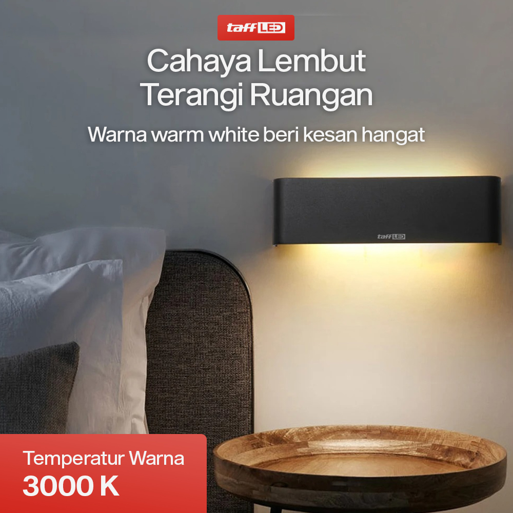 TaffLED Lampu Dinding Hias Minimalis LED Wall Lamp Aluminium 12W - B1001