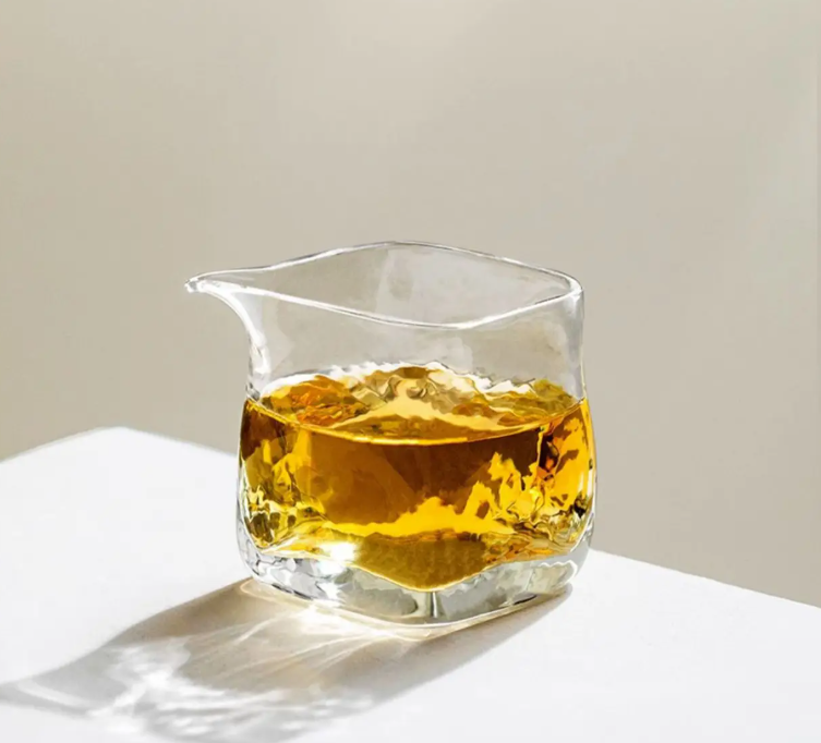 GLAADMORE Gelas Kaca Aesthetic Kopi Teh Hammer Pattern Glass 180ml - GLA2