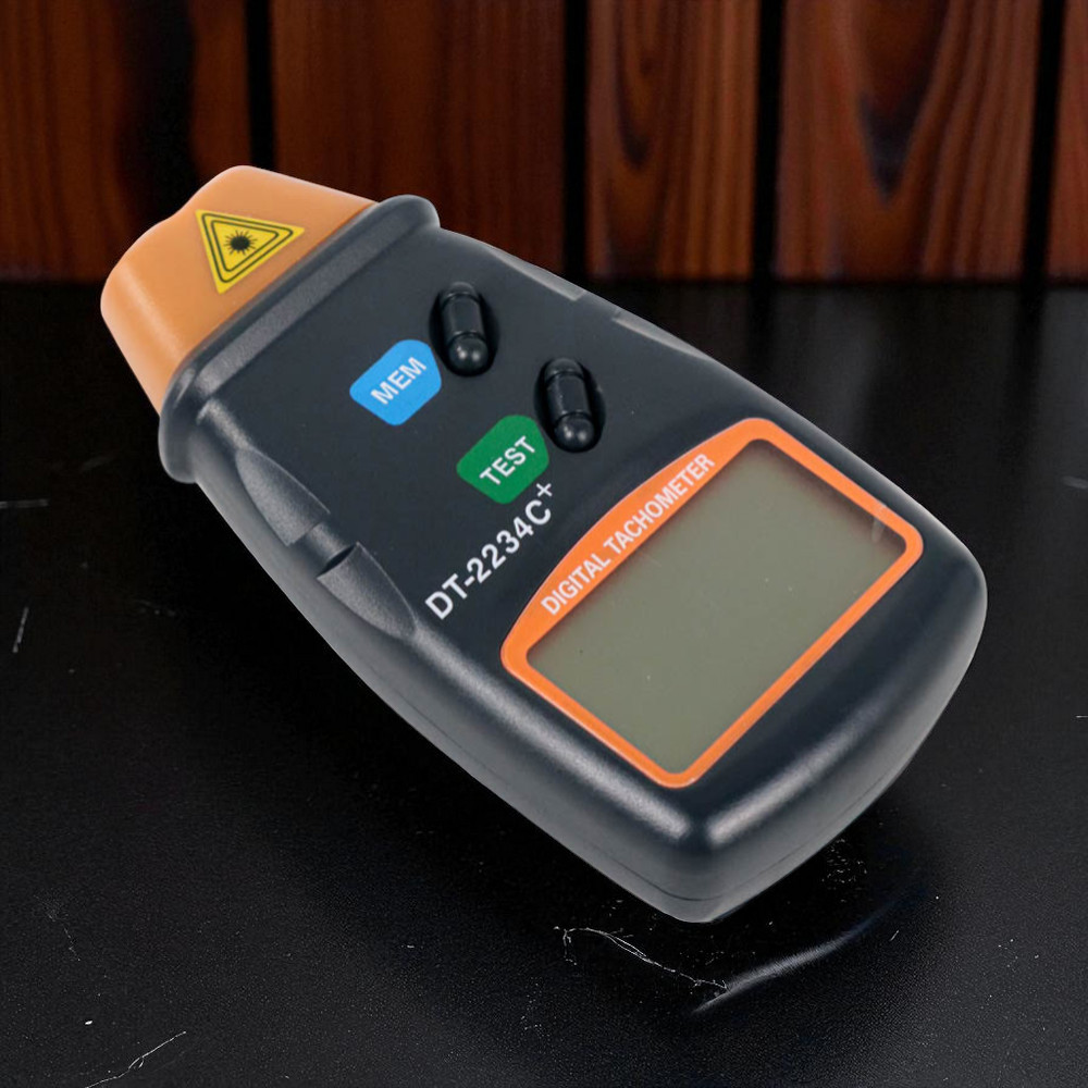 TaffSTUDIO Digital Laser Photo Tachometer LCD 2.5-99999 RPM - DT-2234C+
