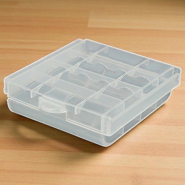 Kotak Baterai Plastik 4 Slot 14500 Plastic Battery Storage Box - CY045