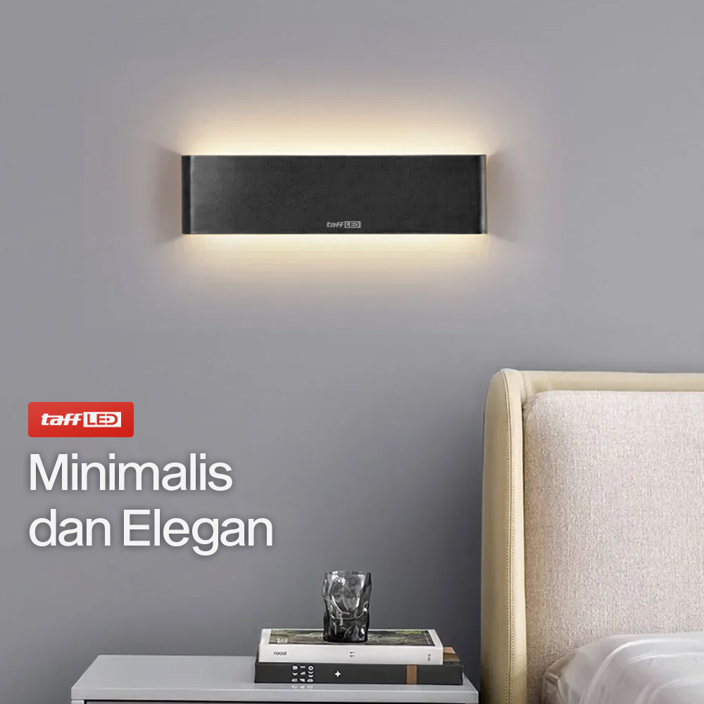 TaffLED Lampu Dinding Hias Minimalis LED Wall Lamp Aluminium 12W - B1001