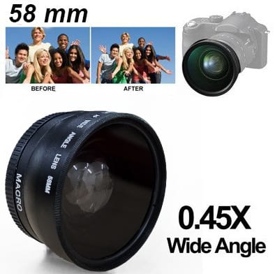Super Wide Angle Lens 0.45X with Macro 58mm for Canon - S-DAL-0001