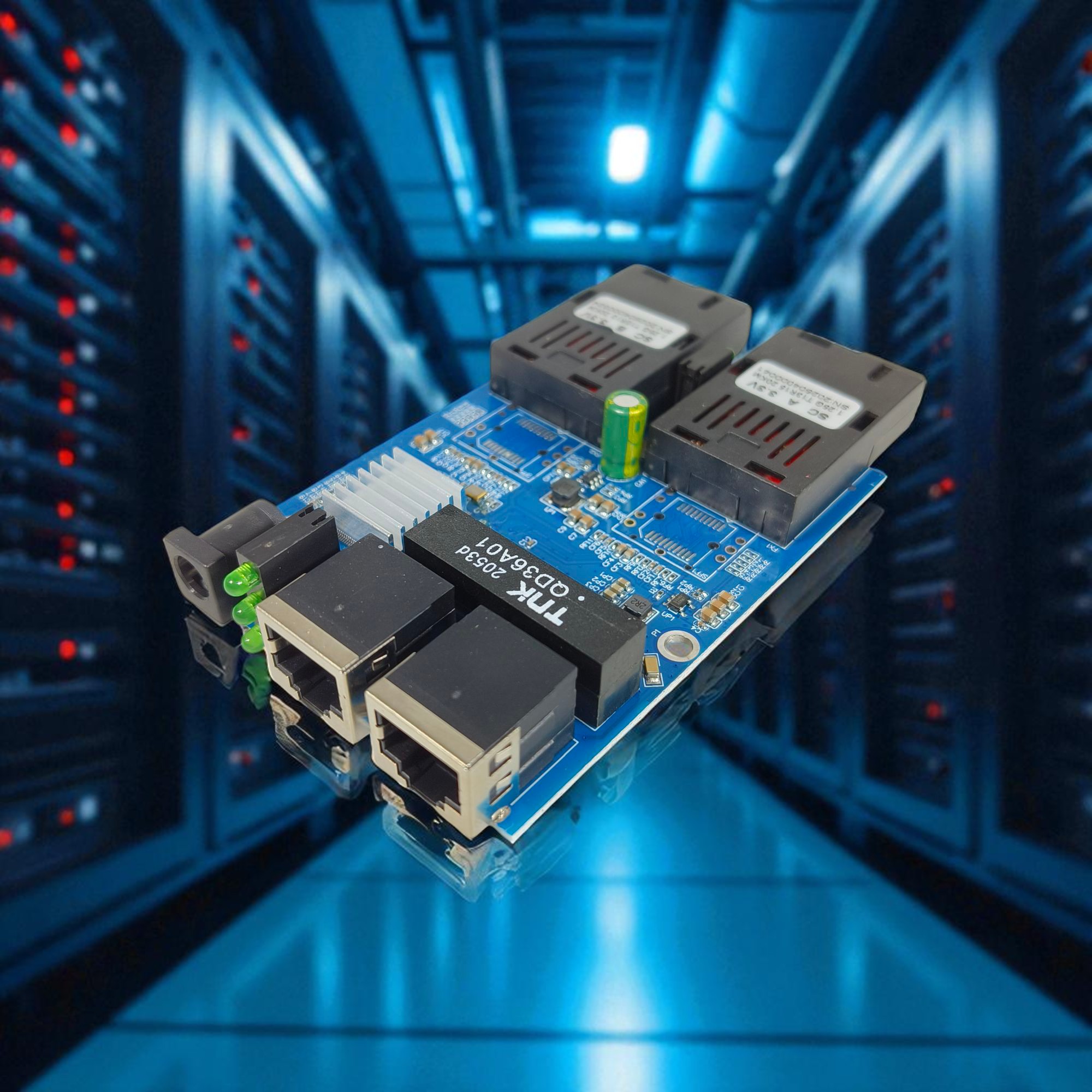 TNK Gigabit Fiber Optical Ethernet Media Converter - 2GF2GE