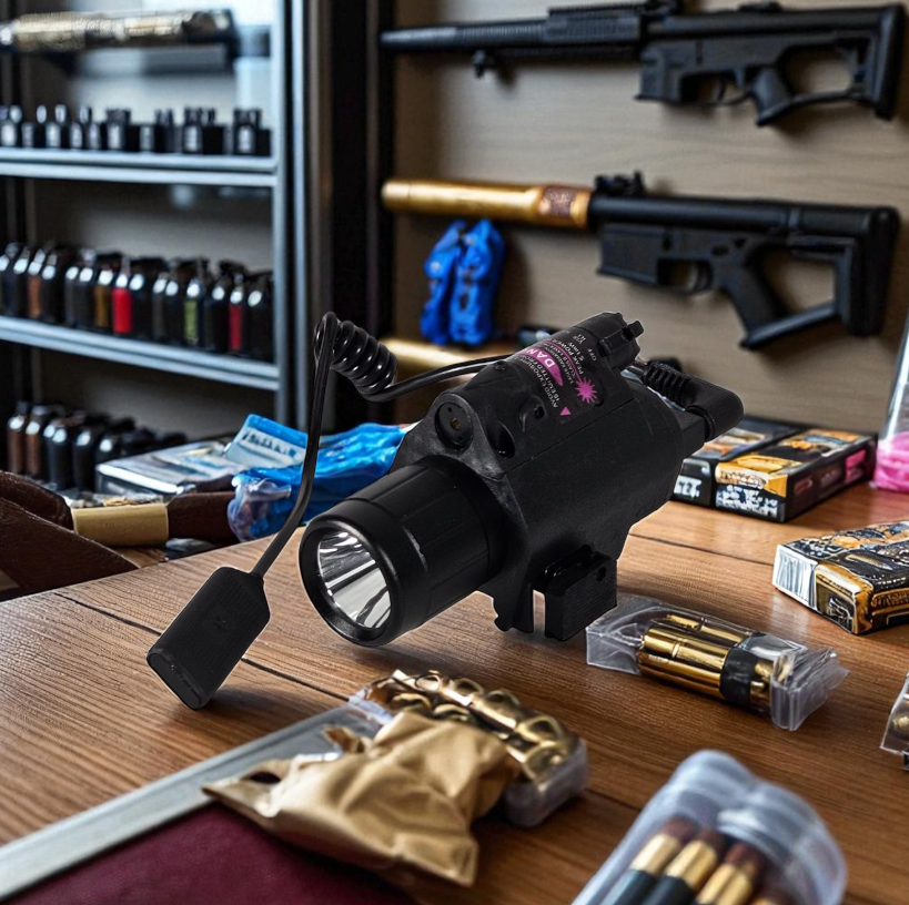 TaffLED Senter Senapan Tactical Rail Mount 200 Lumens with Laser 5mW - JGSD