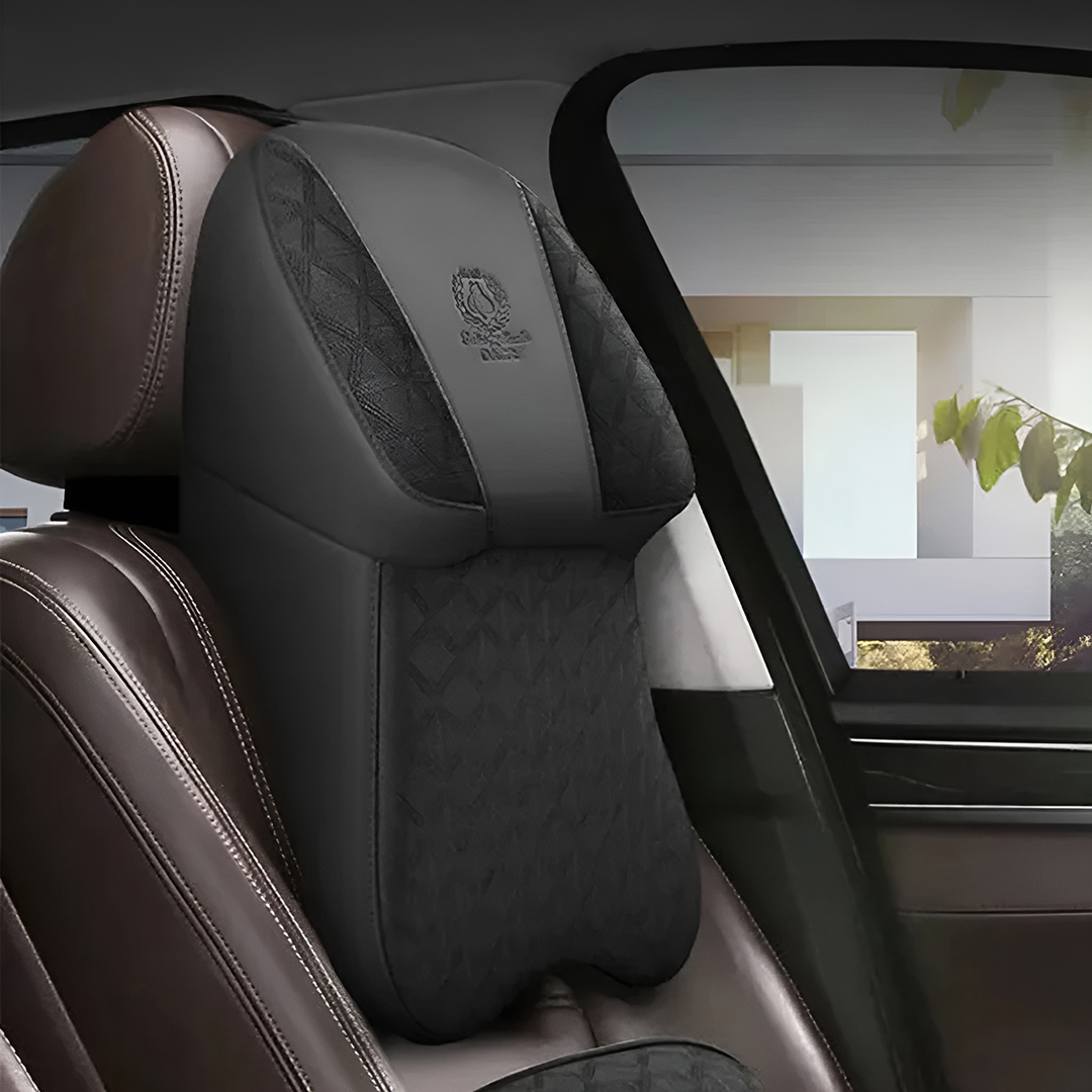 DACR Bantal Leher Mobil Ergonomis Memory Foam Car Headrest Pillow - M4D