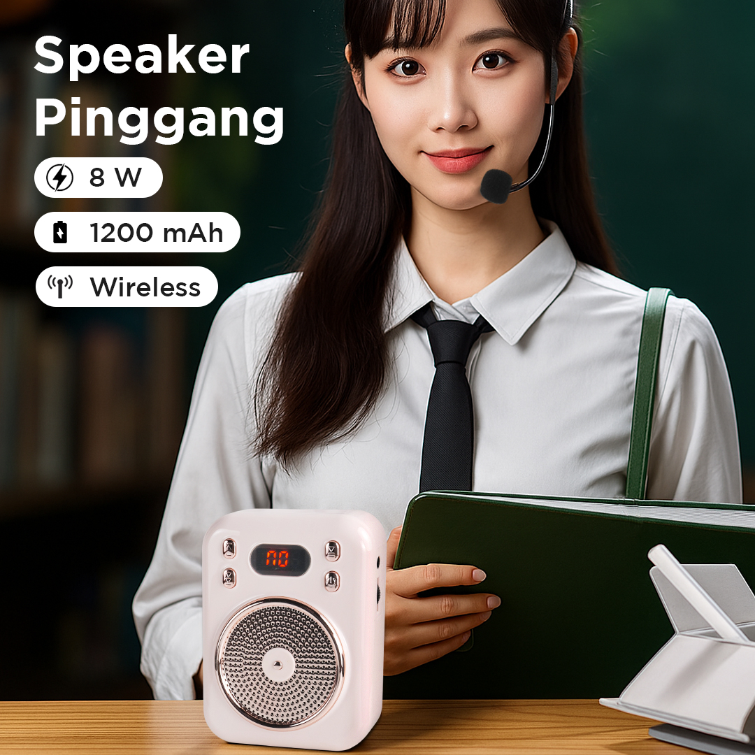 Little Bee Speaker Pinggang Microphone Bluetooth Amplifier Wireless - S22