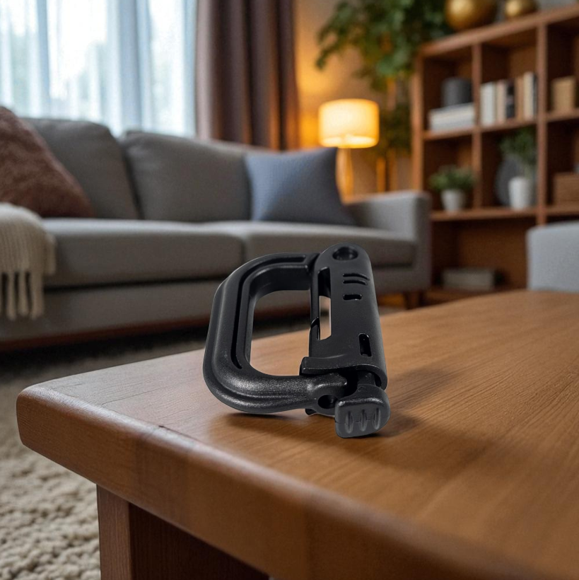 D Ring Buckle Carabiner with Quickdraw - K307