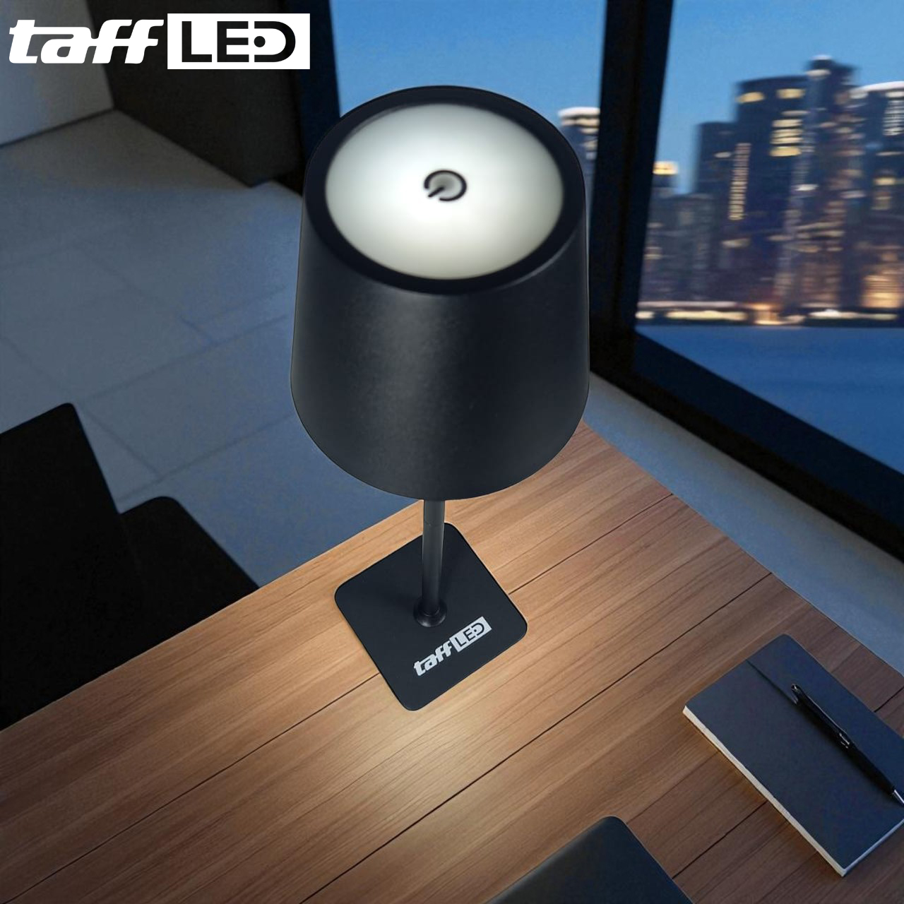 TaffLED Lampu Meja Hias Touch LED Desk USB Rechargeable Tri Color 3W - J420
