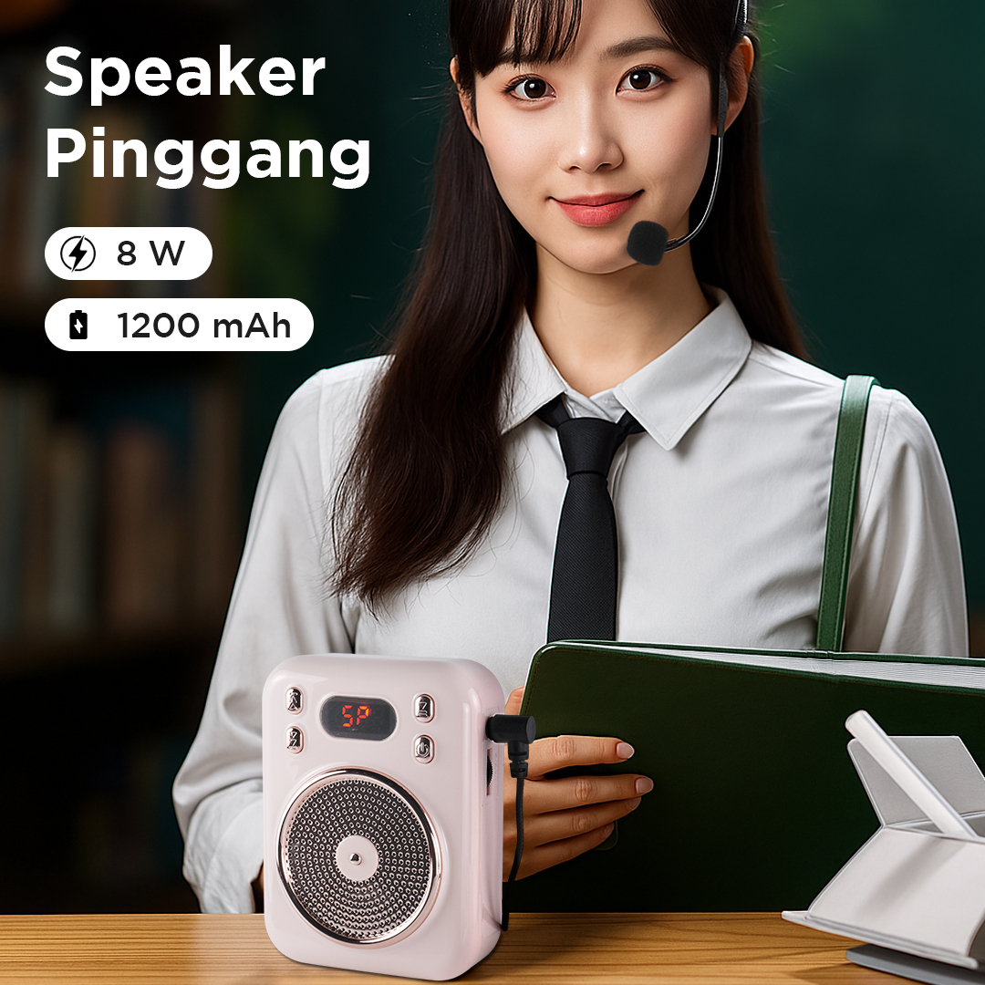 Little Bee Speaker Pinggang Microphone Bluetooth Amplifier Wired - S22