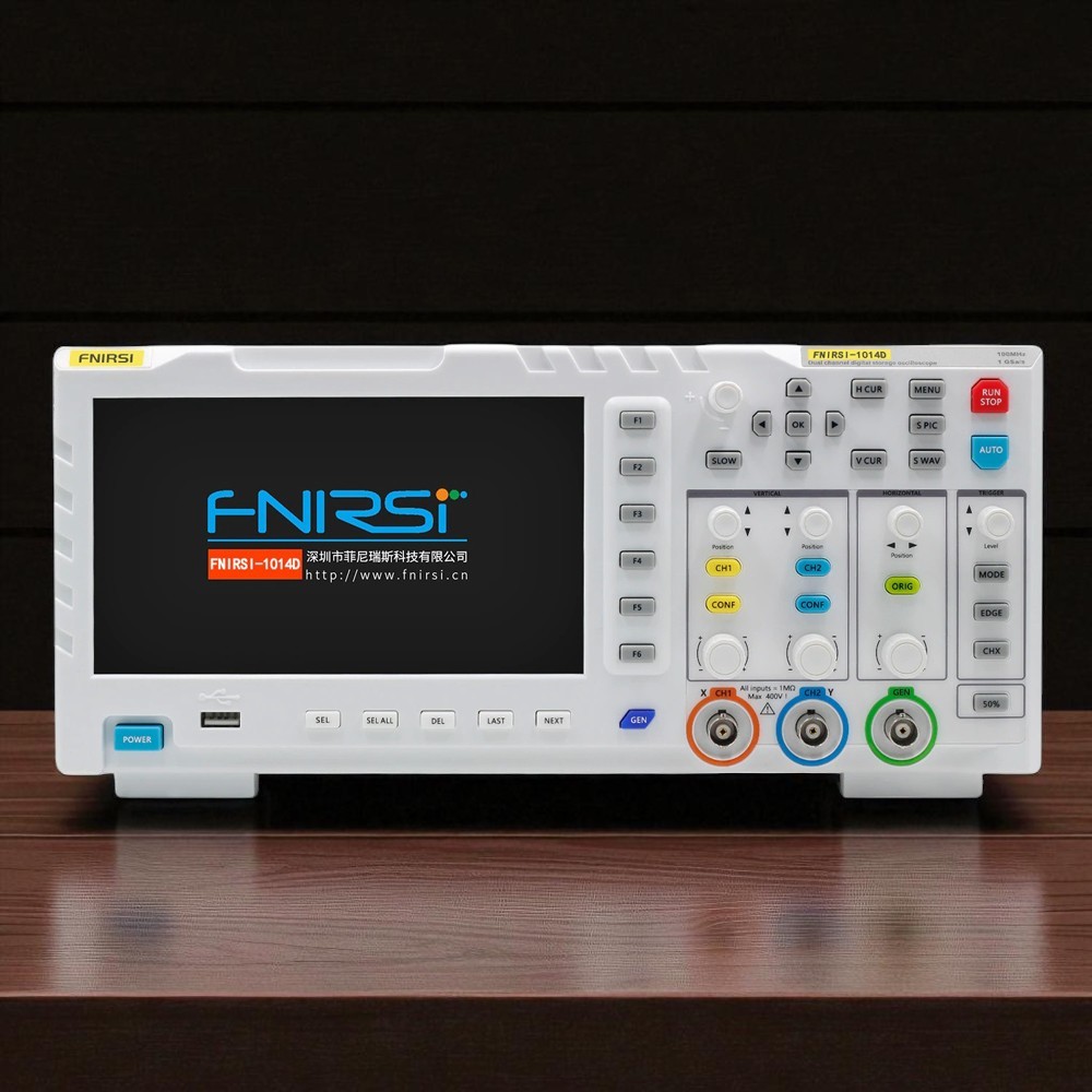 FNIRSI Digital Oscilloscope 2in1 Dual Channel 100MHz 1GSa/s 7 Inch - 1014D
