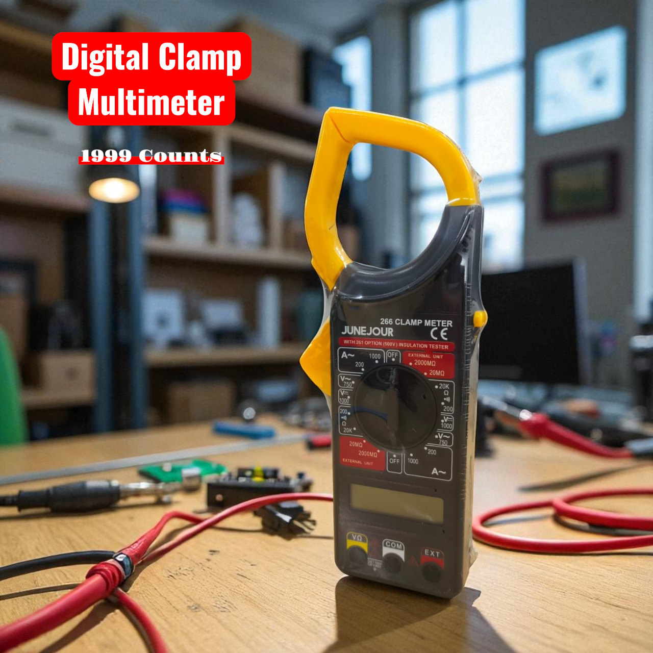 JUNEJOUR Digital Clamp Multimeter Tang Ampere - DT266