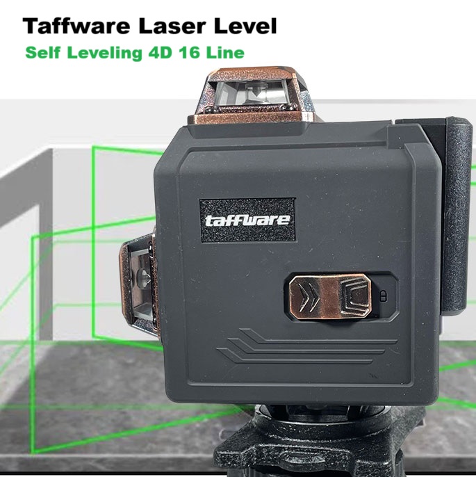 Taffware Laser Level 4in1 Color 4D 16 Line Alarm Powerful Beam - ND16