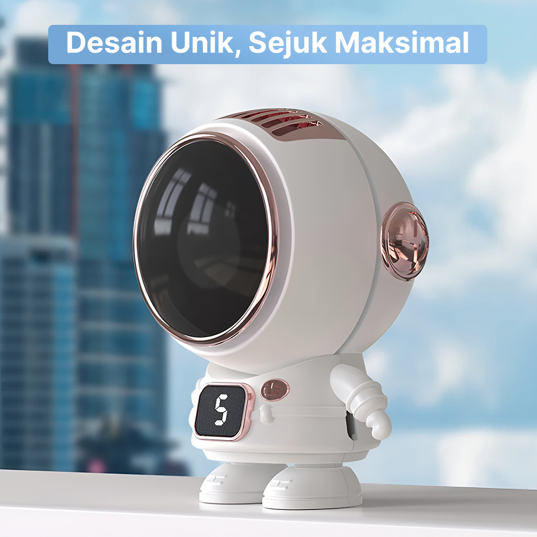 REUP Kipas Angin Mini Portable Astronaut Fan Turbine Blade 500mAh - T12