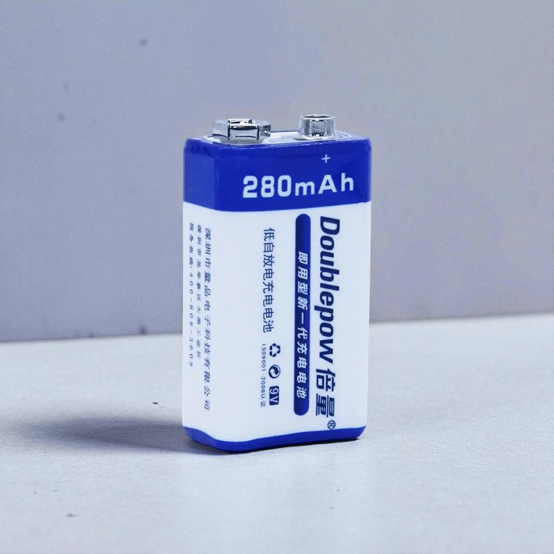 Doublepow Baterai Rechargeable Ni-MH 9V 280mAh 1 PCS