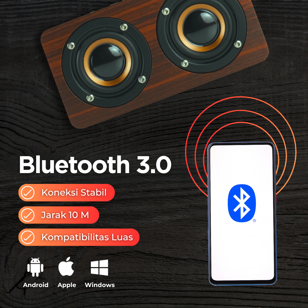 ANSUOFU Desktop Bluetooth Speaker Stereo Subwoofer - K5