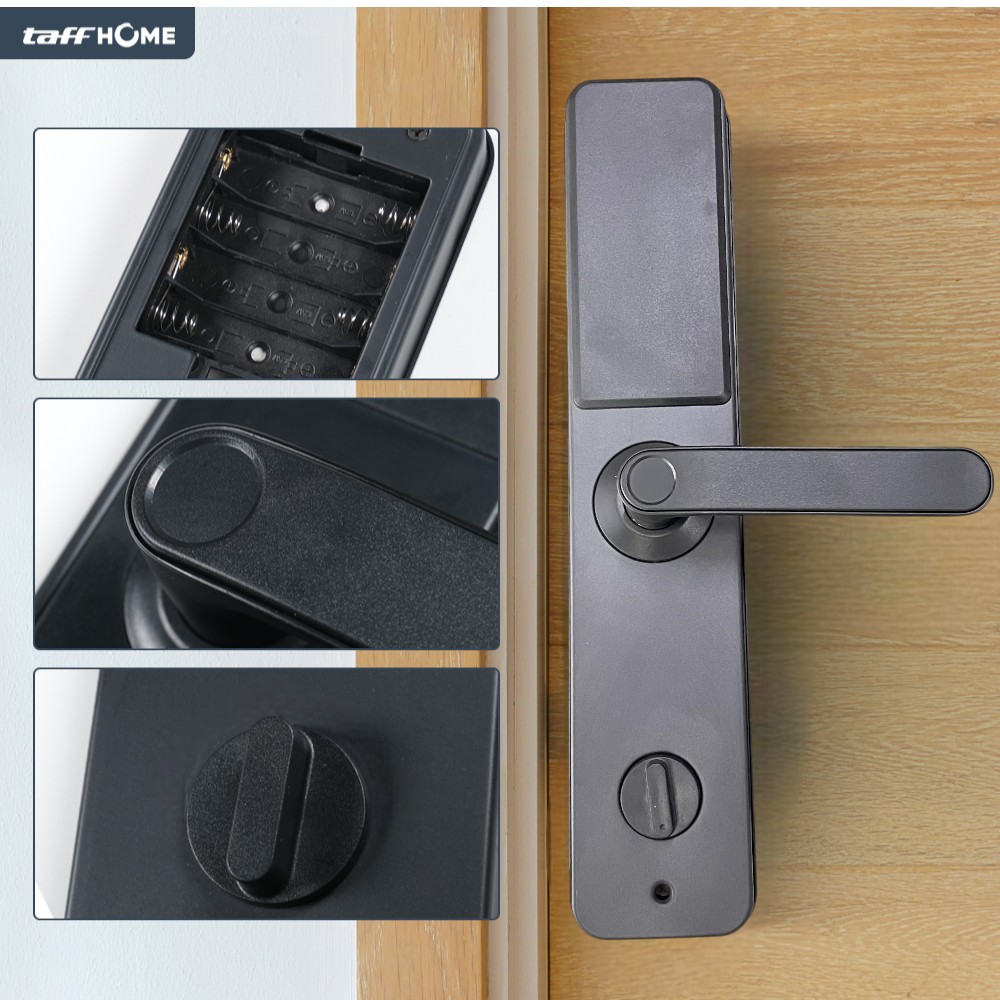 TaffHOME Smart Door Lock Fingerprint Password Card Alarm - XR25
