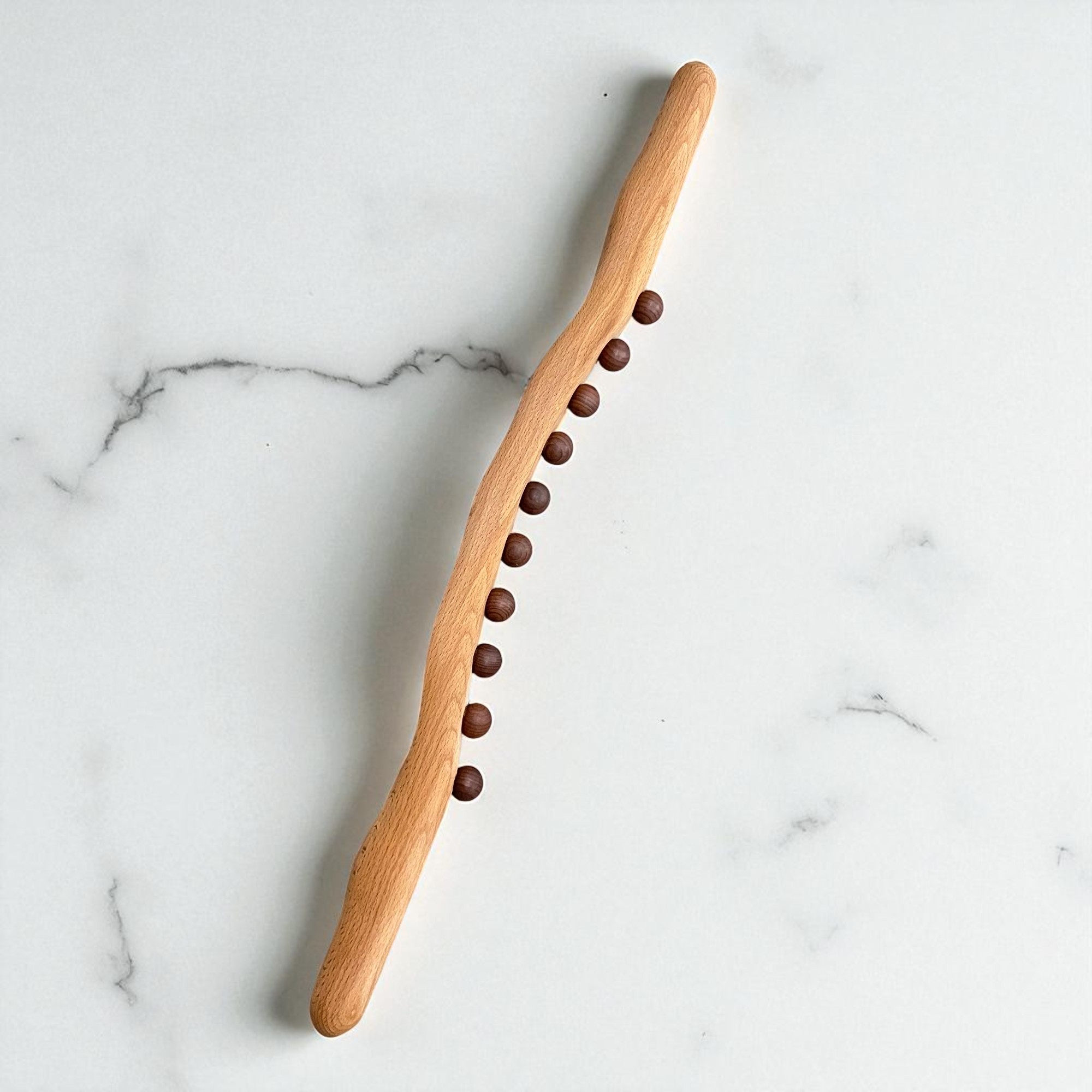 UOEO Alat Pijat Kayu Tongkat Massage Exercise Stick Tean Beads - U-10