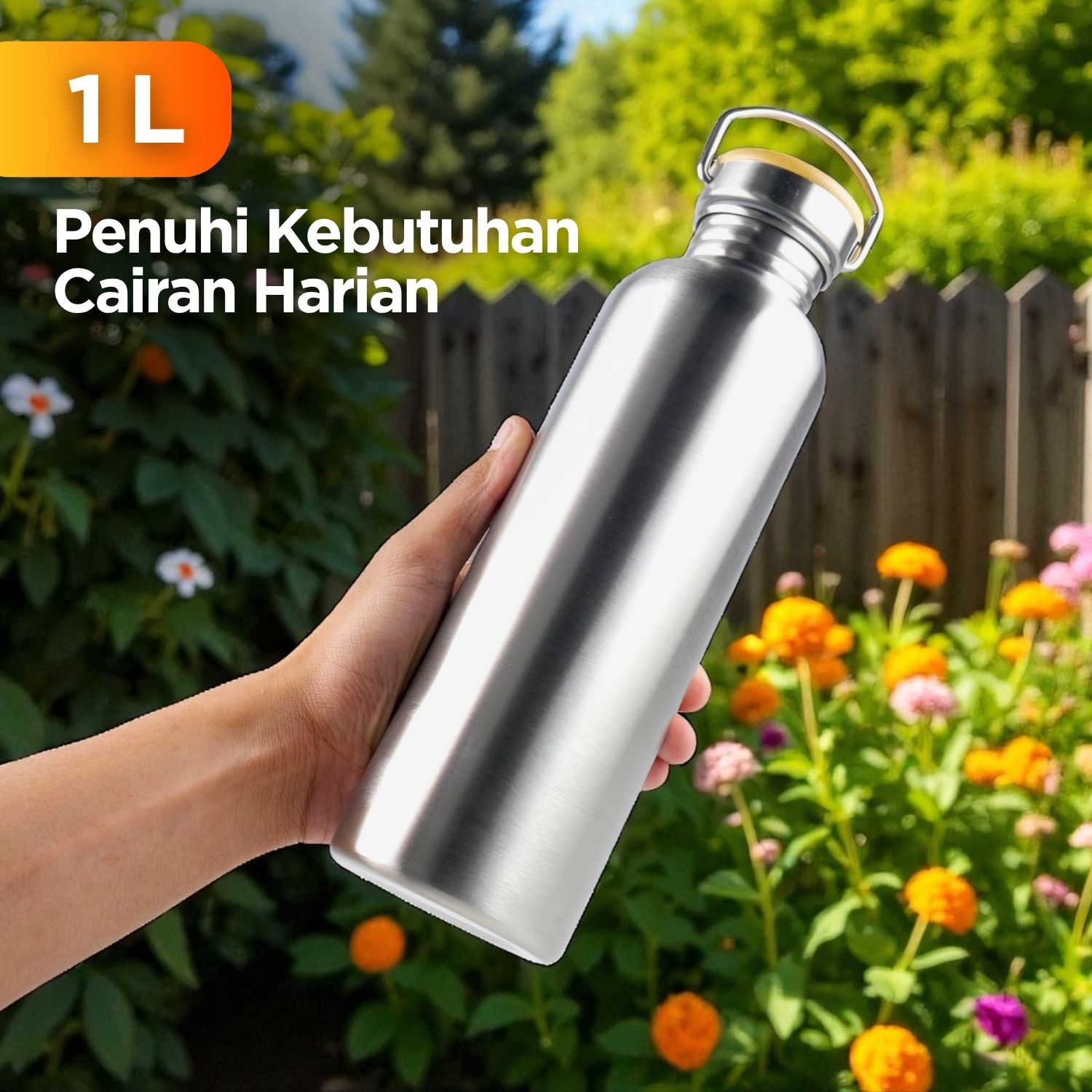 Mtuove Botol Minum Portable Water Bottle Stainless Steel - YM006