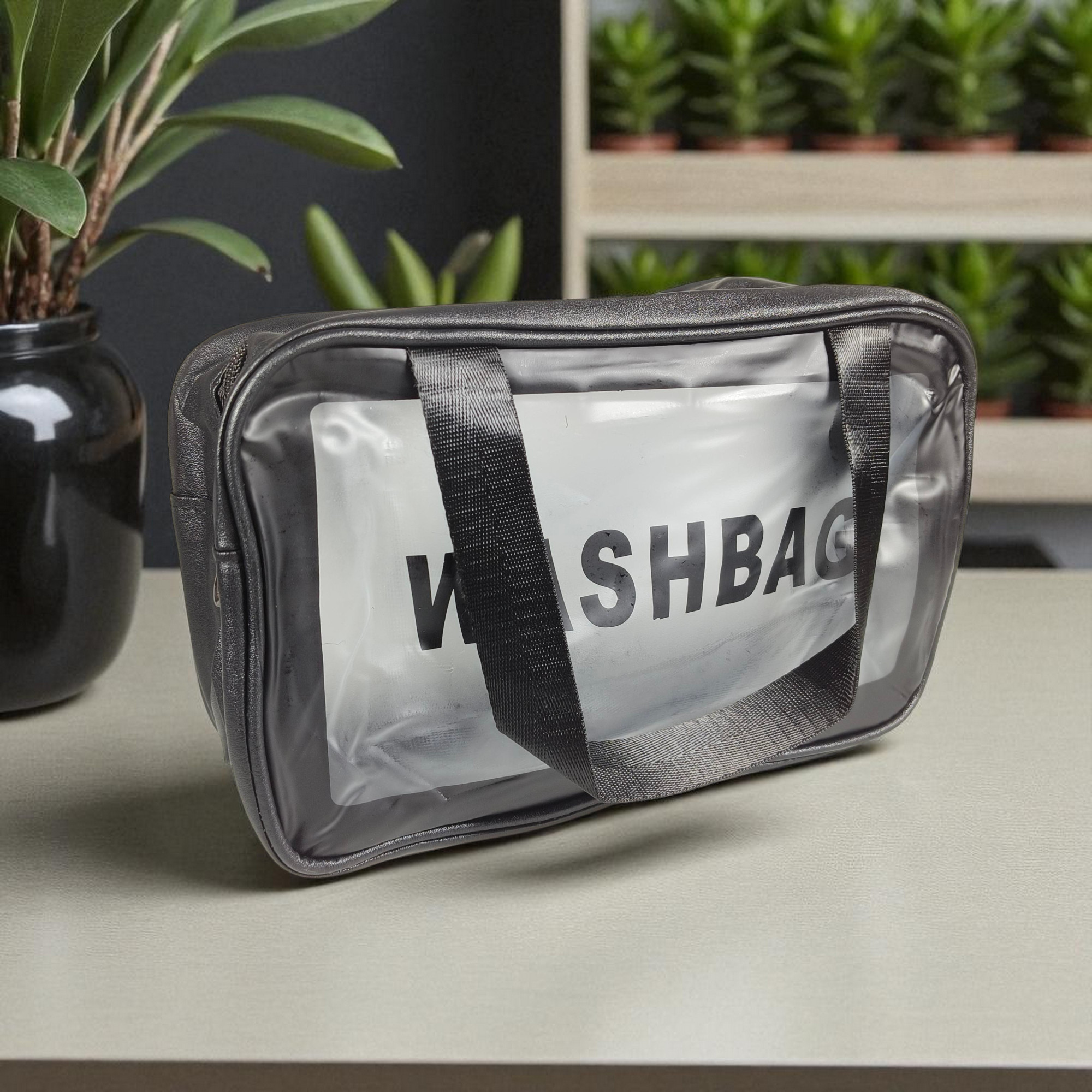 WASHBAG Tas Kosmetik Alat Make Up Portable Pouch Korean PVC Size M - B411