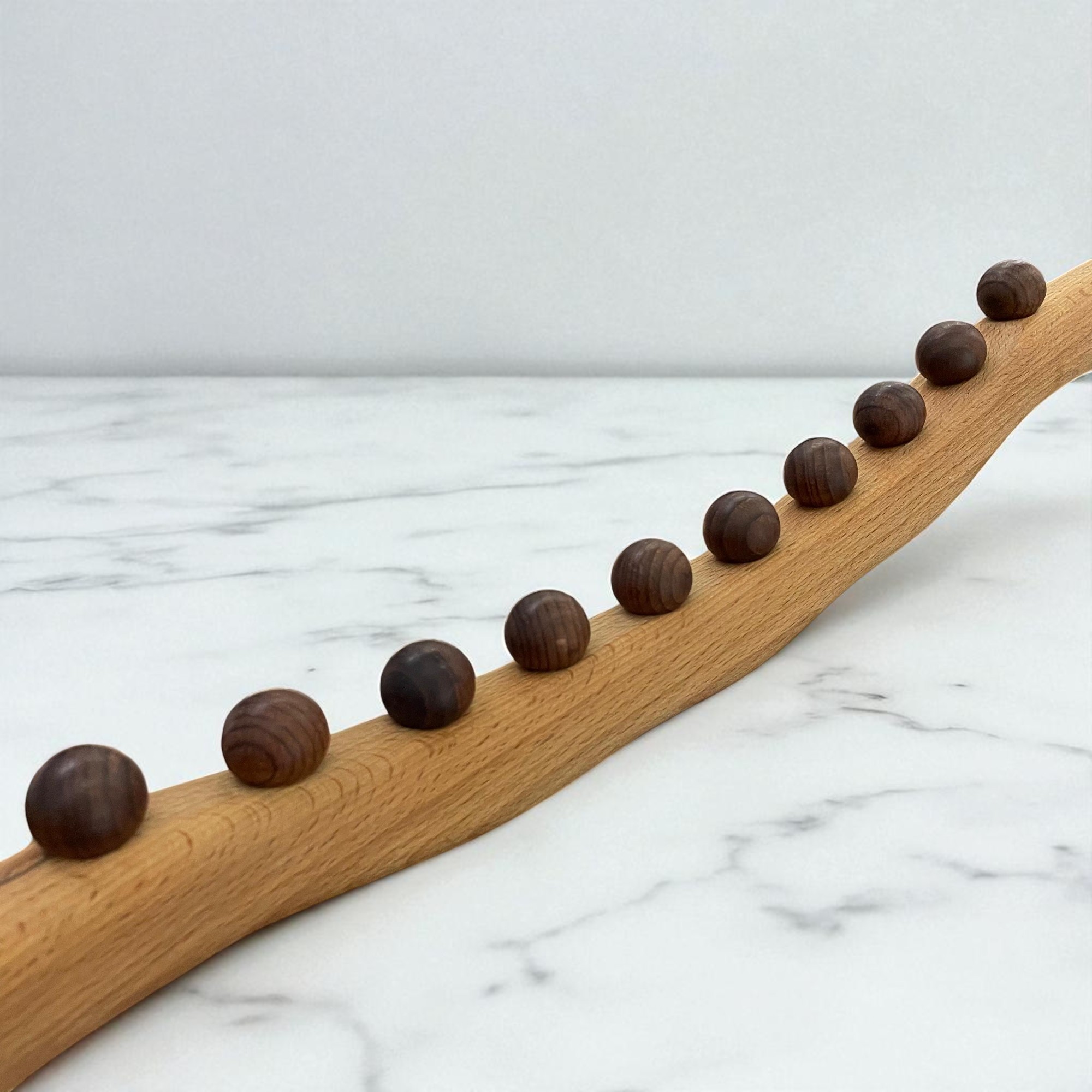 UOEO Alat Pijat Kayu Tongkat Massage Exercise Stick Tean Beads - U-10
