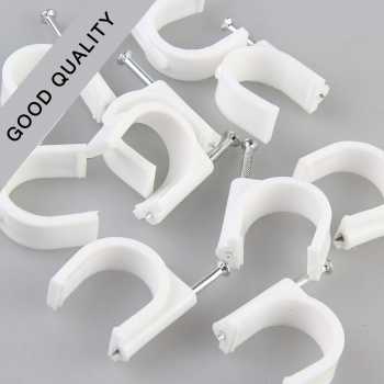 Taffware Klip Kabel Cable Clip Round Wire Management Electrical 100PCS - YQ801