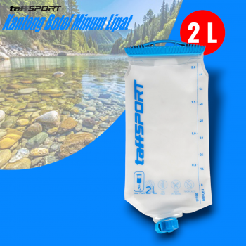 TaffSPORT Kantong Botol Minum Lipat TPU Foldable Water Bag 2L - TF200