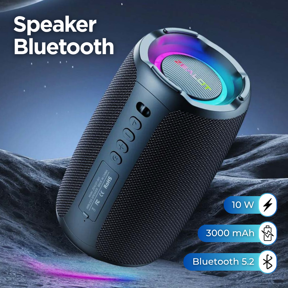 ZEALOT Portable Bluetooth Active Speaker RGB 10W - S61