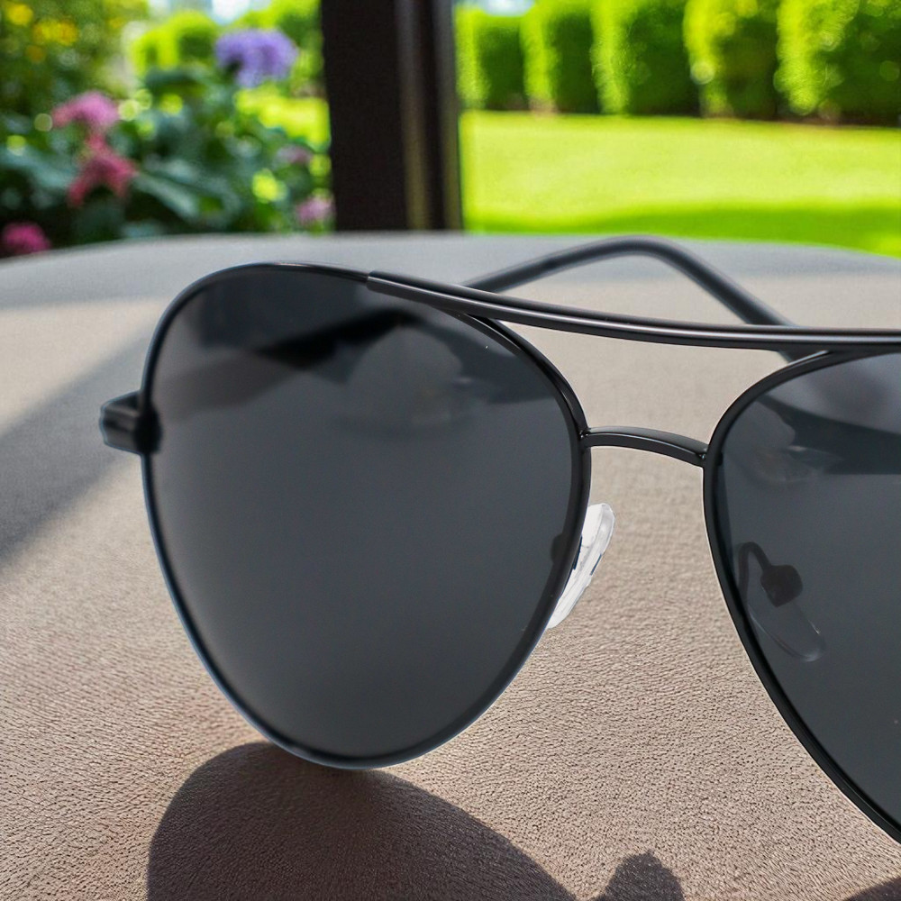 Aoron Kacamata Hitam Aviator Polarized Sunglasses UV Protection - RB2132