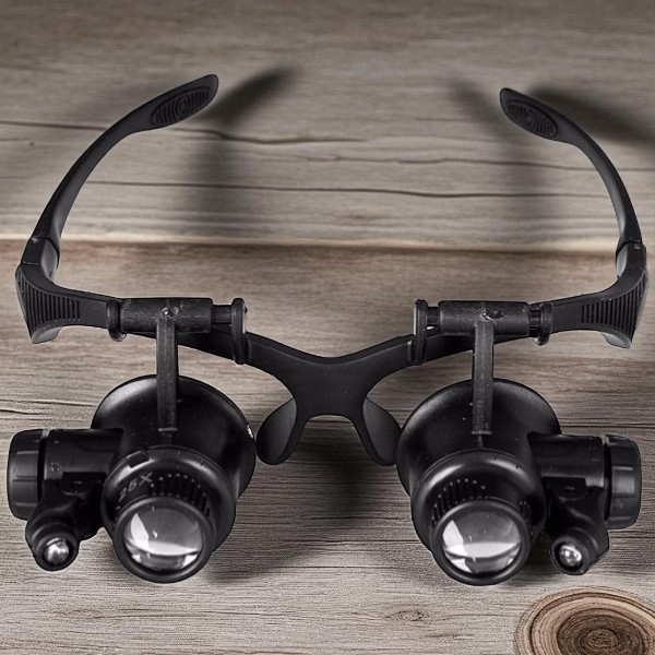 ZEAST Kacamata Pembesar 25x Magnifier dengan 2 LED - 9892GJ