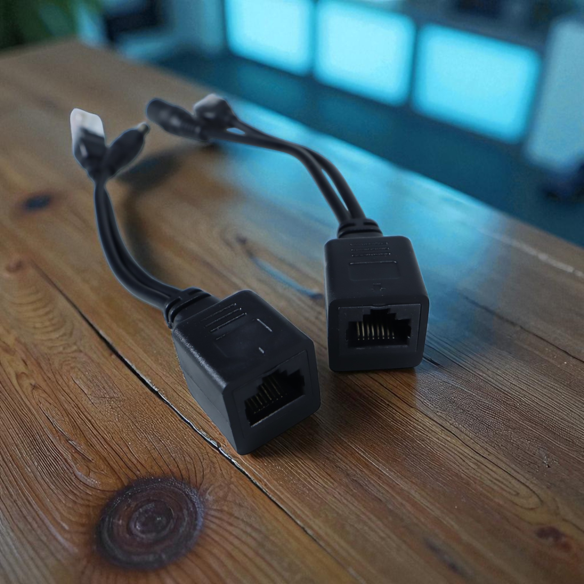 Passive PoE Power Over Ethernet Cable with Male Female Power Plug - D1350