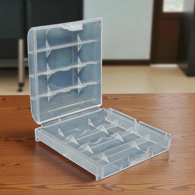 Kotak Baterai Plastik 4 Slot 14500 Plastic Battery Storage Box - CY045
